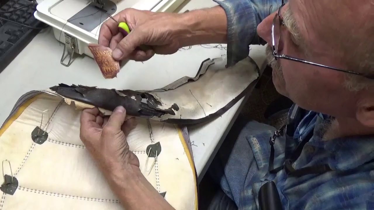 Repairing vinyl motorcycle seat YouTube