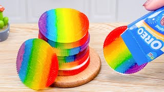 Rainbow OREO Jelly 🌈 How To Make Miniature Oreo Honey Jelly