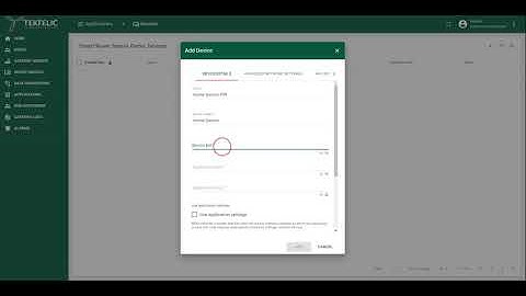 Commissioning a Device on TEKTELIC Network Server