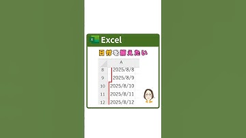 【Excel】日付を揃えたい　日付を2桁表示