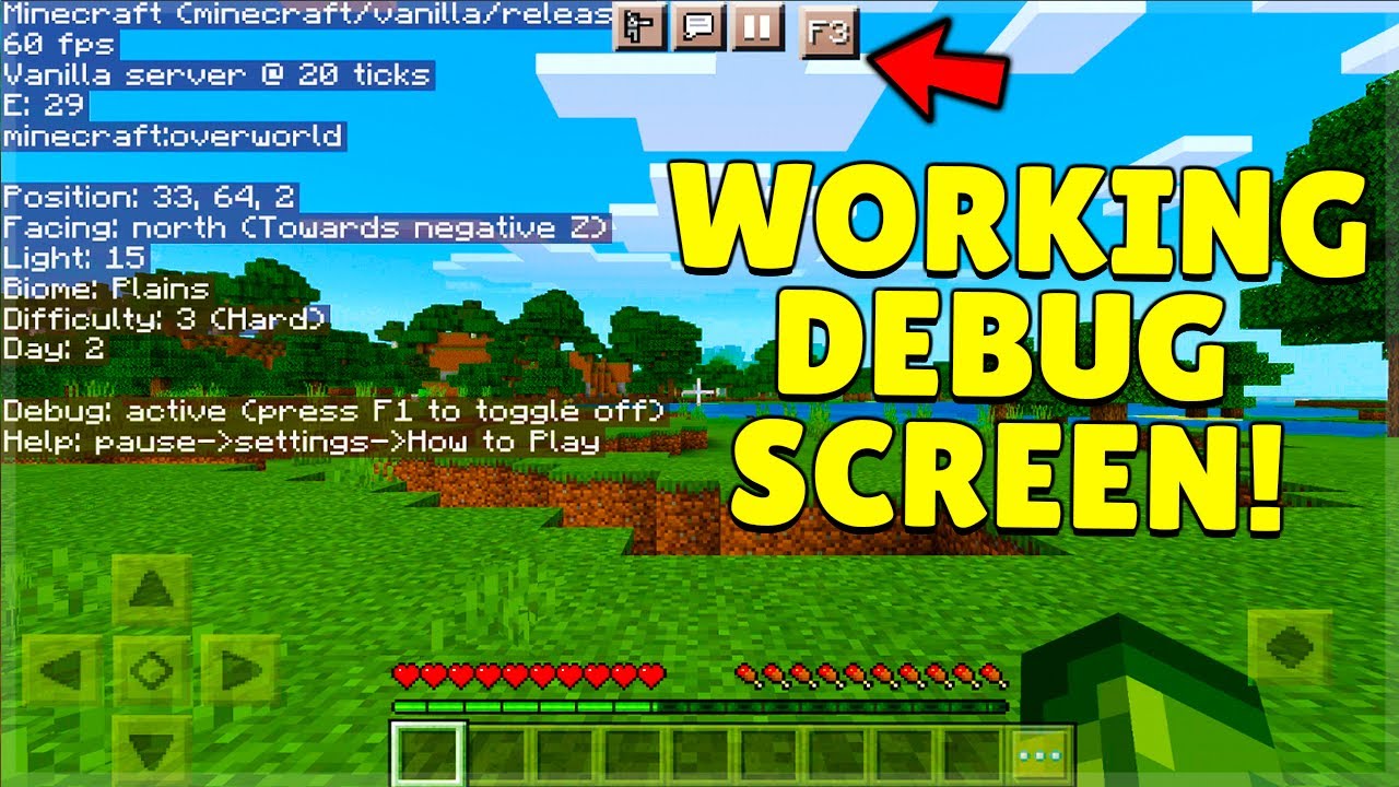 Working F3 Debug Screen For Minecraft Bedrock Youtube