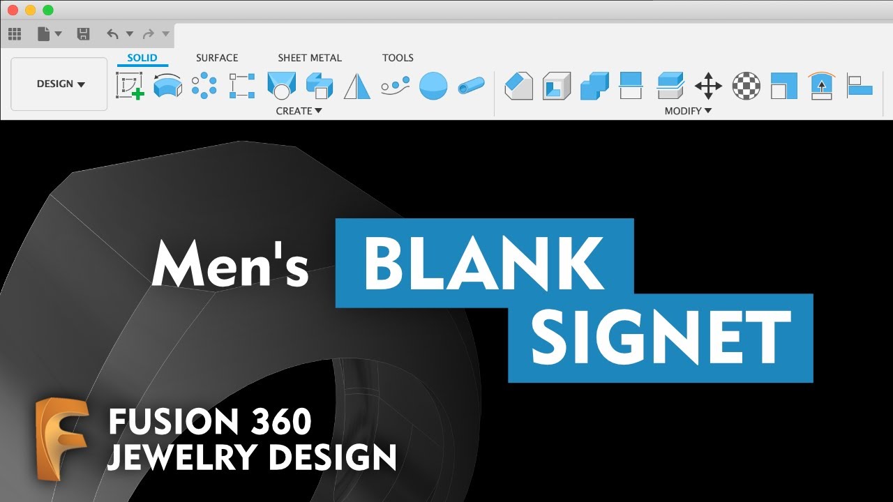 MEN'S BLANK // Fusion 360 — Jewelry design YouTube