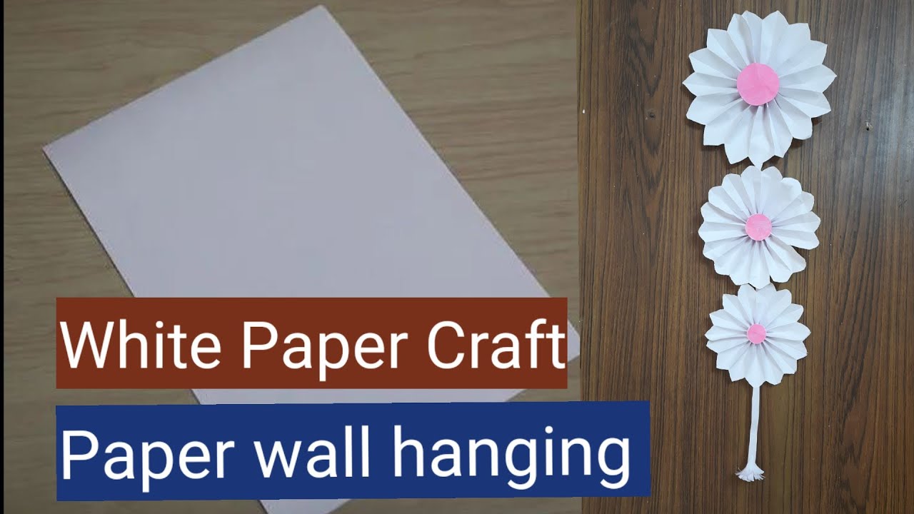 Easy and beautiful wall hanging ! White paper craft !! Easy craft !! 