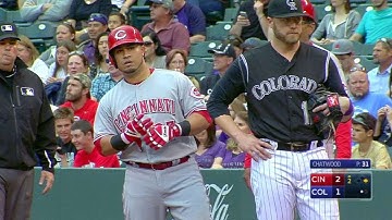 CIN@COL: Cabrera plates Suarez with a groundout