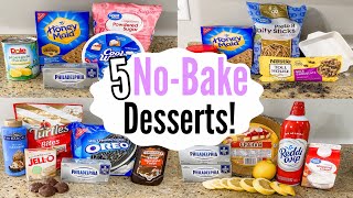5 NO-BAKE DESSERTS | The Best EASY SUMMER Dessert Recipes | Julia Pacheco