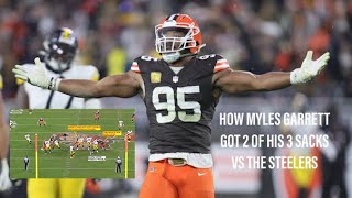 How Myles Garrett beat the Steelers for multiple sacks the last time they played: Film breakdown