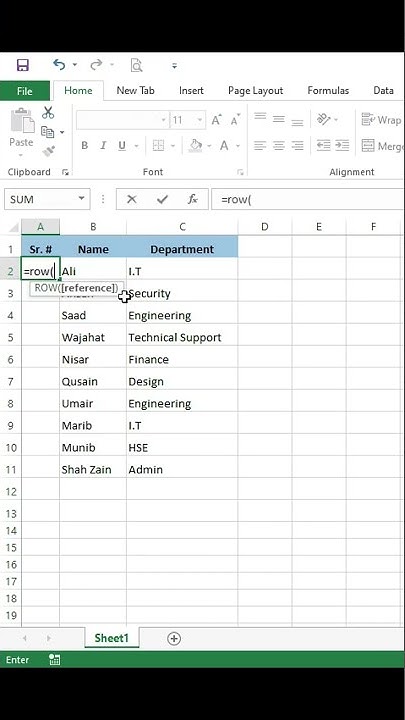 serial number without disturbing data | serial numbers in excel | excel ...