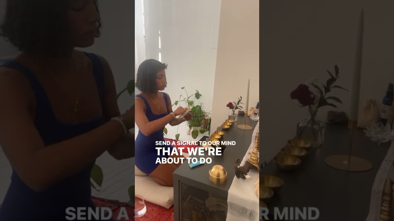 Preparing to meditate with Christine Alfred 