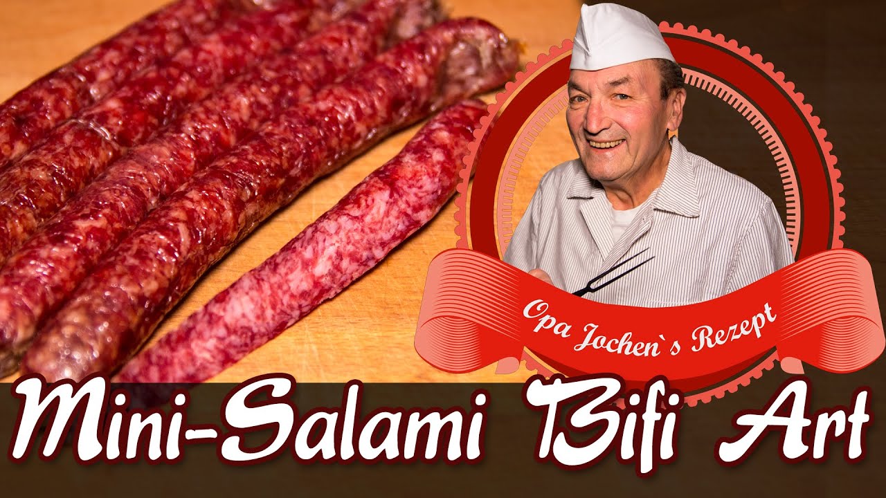 MiniSalami "Bifi" Art selber machen Wurst selber machen Opa Jochen