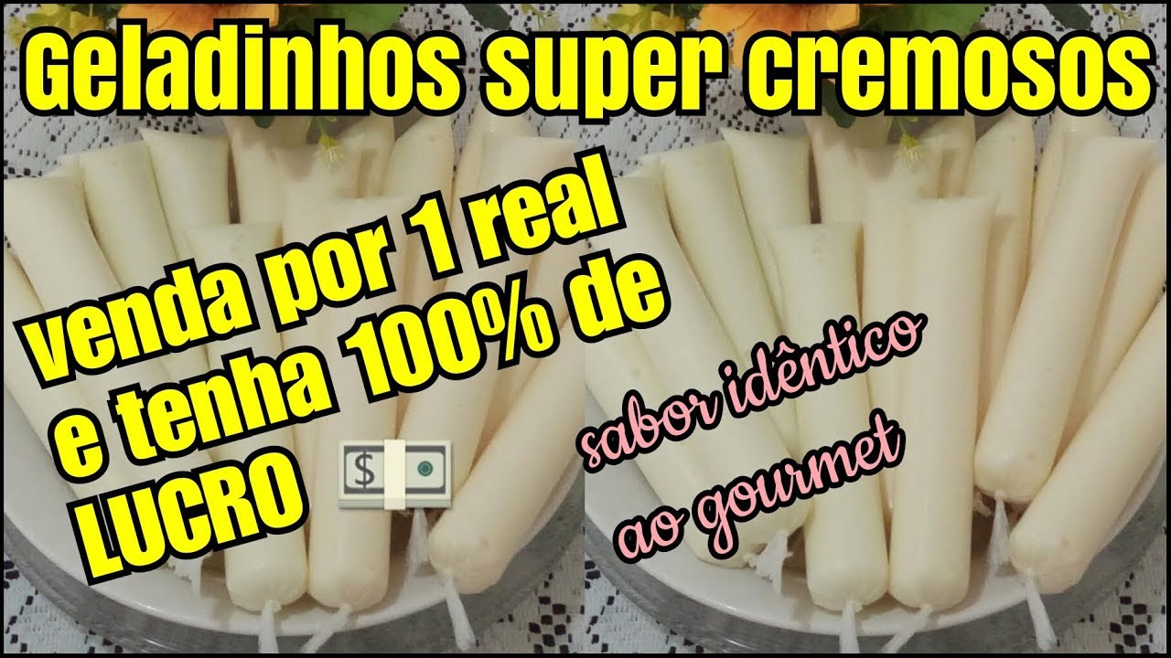 GELADINHOS CREMOSOS PARA VENDER POR 1 REAL, LUCRE 100%, GELADINHO GOURMET SEM LEITE CONDENSADO GELADINHOS CREMOSOS PARA VENDER POR 1 REAL, LUCRE 100%, GELADINHO GOURMET SEM LEITE CONDENSADO