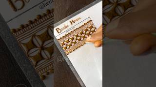 Beautiful 3D border Mehndi design || Easy border Mehndi hack #bordermehndi #art #hack #shorts #henna