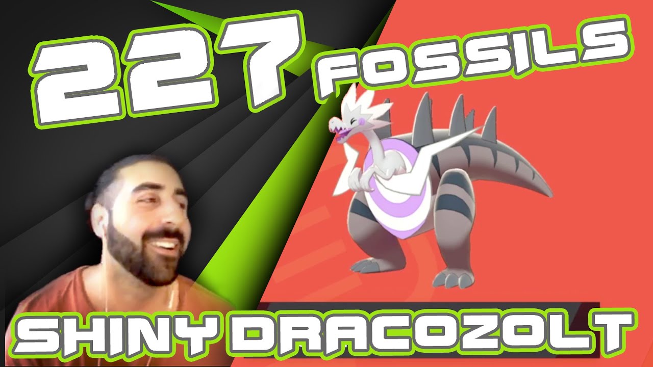 Shiny Dracozolt Shiny Fossil After 227 Soft Resets Epic Shiny Reaction Pokemon Sword And Shield Youtube