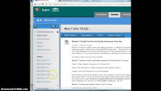 UNCW CLR Module 7 Accessing QC Report Template