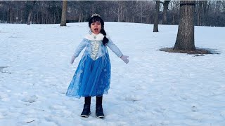 #elsa #letitgo #dance at -10 degrees | #kidsdance #elsafrozen #frozen #canadawinter