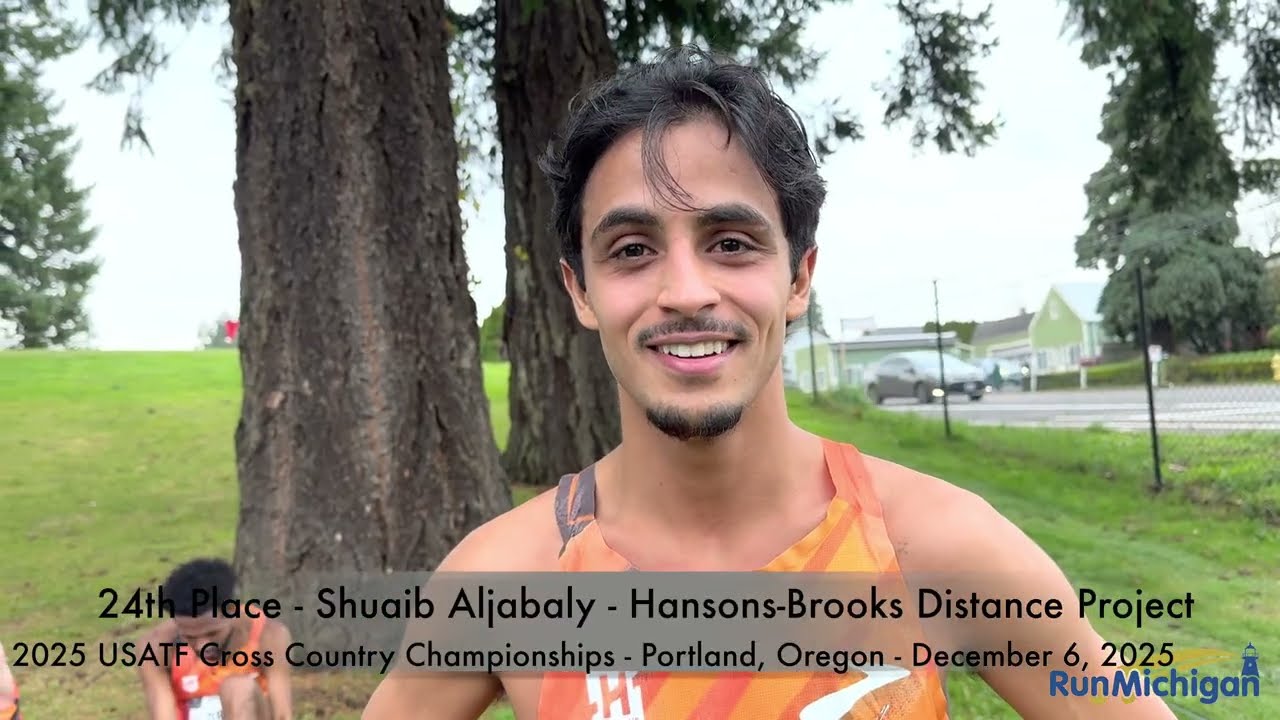 Interview: Shuaib Aljabaly of Hansons-Brooks at the 2025 USATF Cross Country Championships