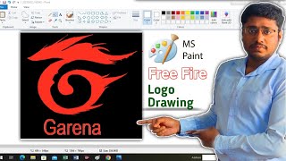 Garena logo drawing || Logo on MS paint || Free fire logo drawing