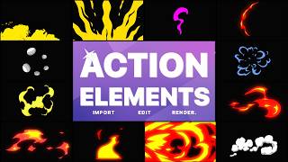 Action Elements Motion Graphics | After Effects Style Template