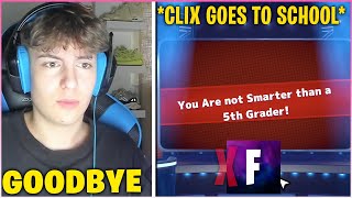 CLIX Goes Back To School & Freaks Out After Failing! (Are You Smarter Than 5th Grader?) Net Worth
