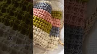 Gorgeous Texture | Reversible Shadow Box Blanket #crochet