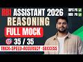 RBI ASSISTANT 2026 REASONING, FULL MOCK, SELECTION SERIES