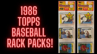 1986 TOPPS BASEBALL RACKS PACKS!