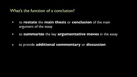 How to Write a Conclusion