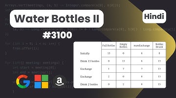 Water Bottles II | Leetcode 3100 | Hindi Explaination | Leetcode | DSA | Water Bottles 2