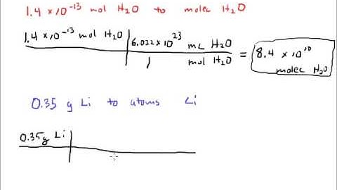 Mole Particle Conversions - Mr Pauller