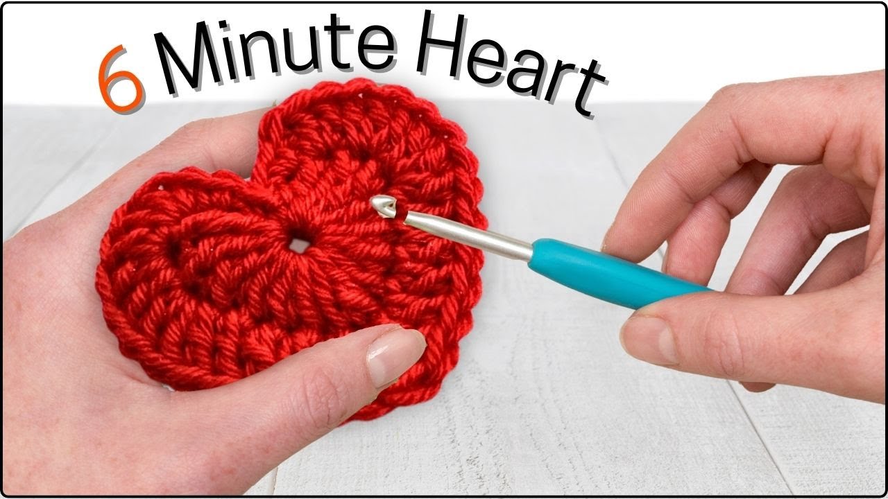 How to Crochet a HEART in 6 MINUTES
