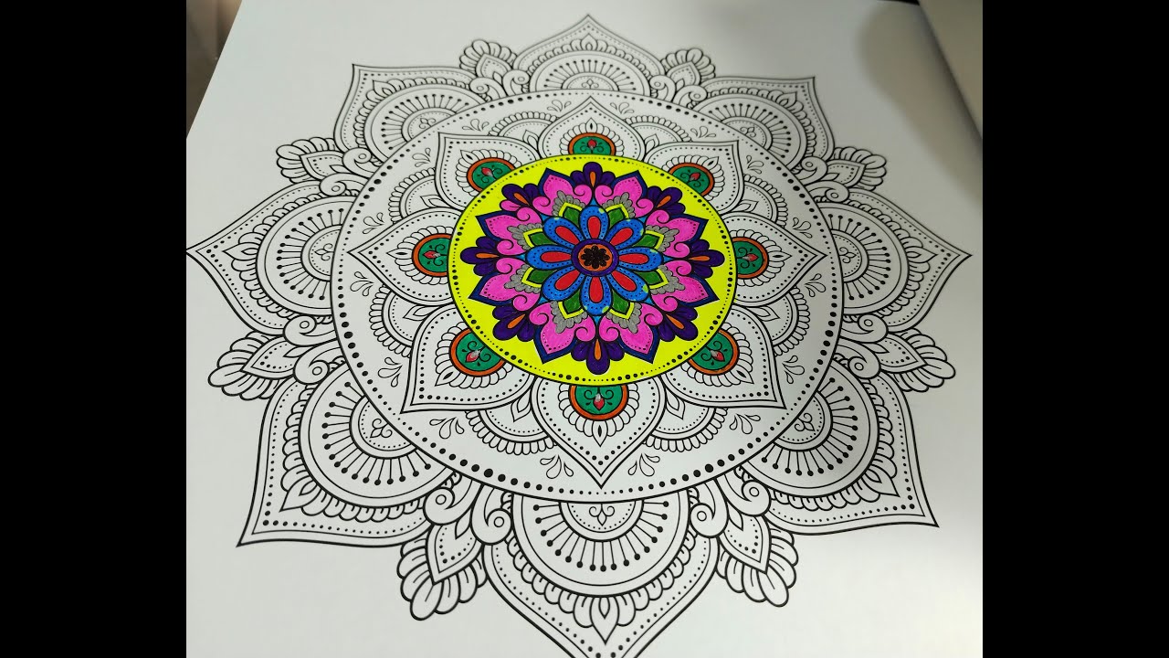 ¿Dónde está el error al colorear el mandala?