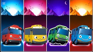 🔥 Red vs Yellow vs Green vs Blue Bus Battle! 🔥