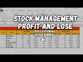 Complete Stock Management with Profit & Loss in Excel | Hindi Tutorial 💻 #video