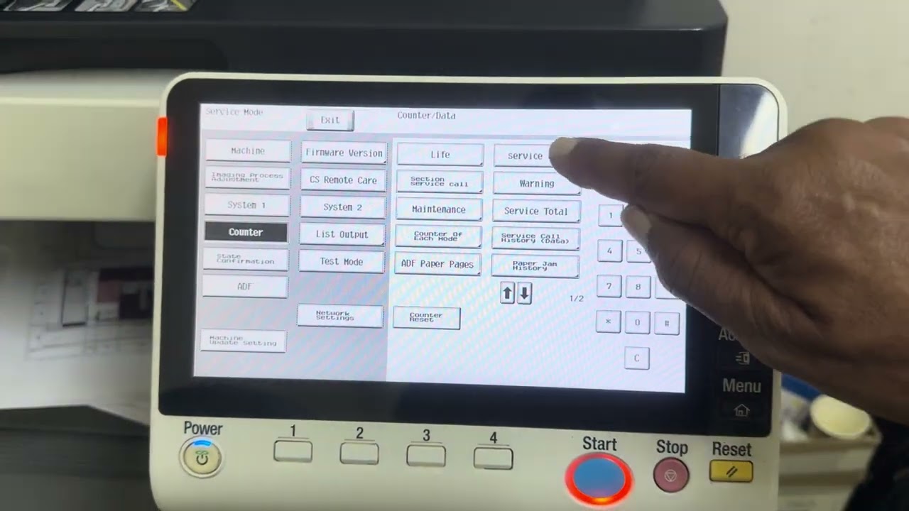 Konica Minolta any error 9272 is pw 4 times - YouTube