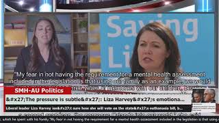 'the Pressure Is Subtle': Liza Harvey's Emotional Speech Raises Euthanasia Concerns