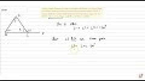 (Exterior Angle Theorem): If a side of a triangle is produced, the exterior angle so formed is e...