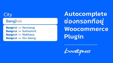 Autocomplete ที่อยู่  Woocommerce plugin