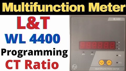 L&T WL 4400 | Digital Multifunction meter Programming | CT ratio setting in Multifunction meter |
