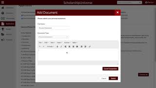 ScholarshipUniverse Spring 2021 Application