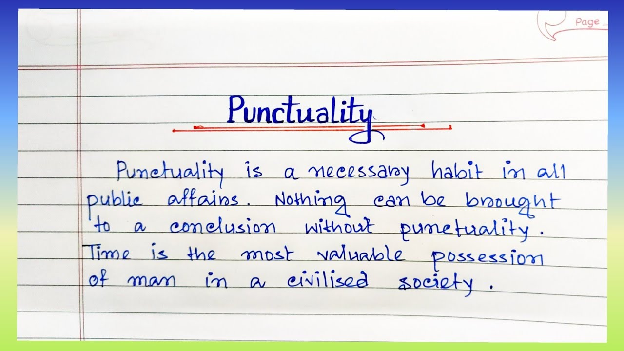 write essay on punctuality