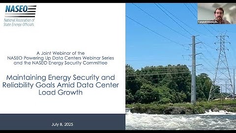 NASEO Powering Up Data Centers Webinar: Maintaining Energy Security and Reliability Goals
