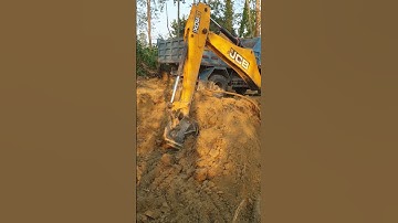 JCB Backhoe Machine Loading TaTa Dump Truck #shorts #short #subscribe #jcb #jcbmachine #trending