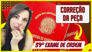 EMBARGOS DE TERCEIROS | EXAME 39 - CORREÇÃO DA PEÇA