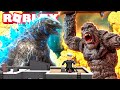 KONG 2021 vs GODZILLA 2021 the BATTLE in ROBLOX