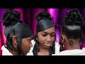 Updo Ponytail with Hanging Swoop Bang
