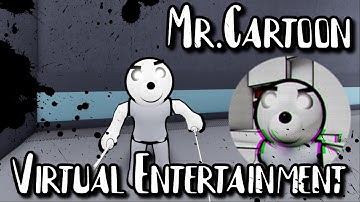 HOW TO GET  "VIRTUAL ENTERTAINMENT" BADGE + MR.CARTOON IN ACCURATE PIGGY ROLEPLAY! - ROBLOX