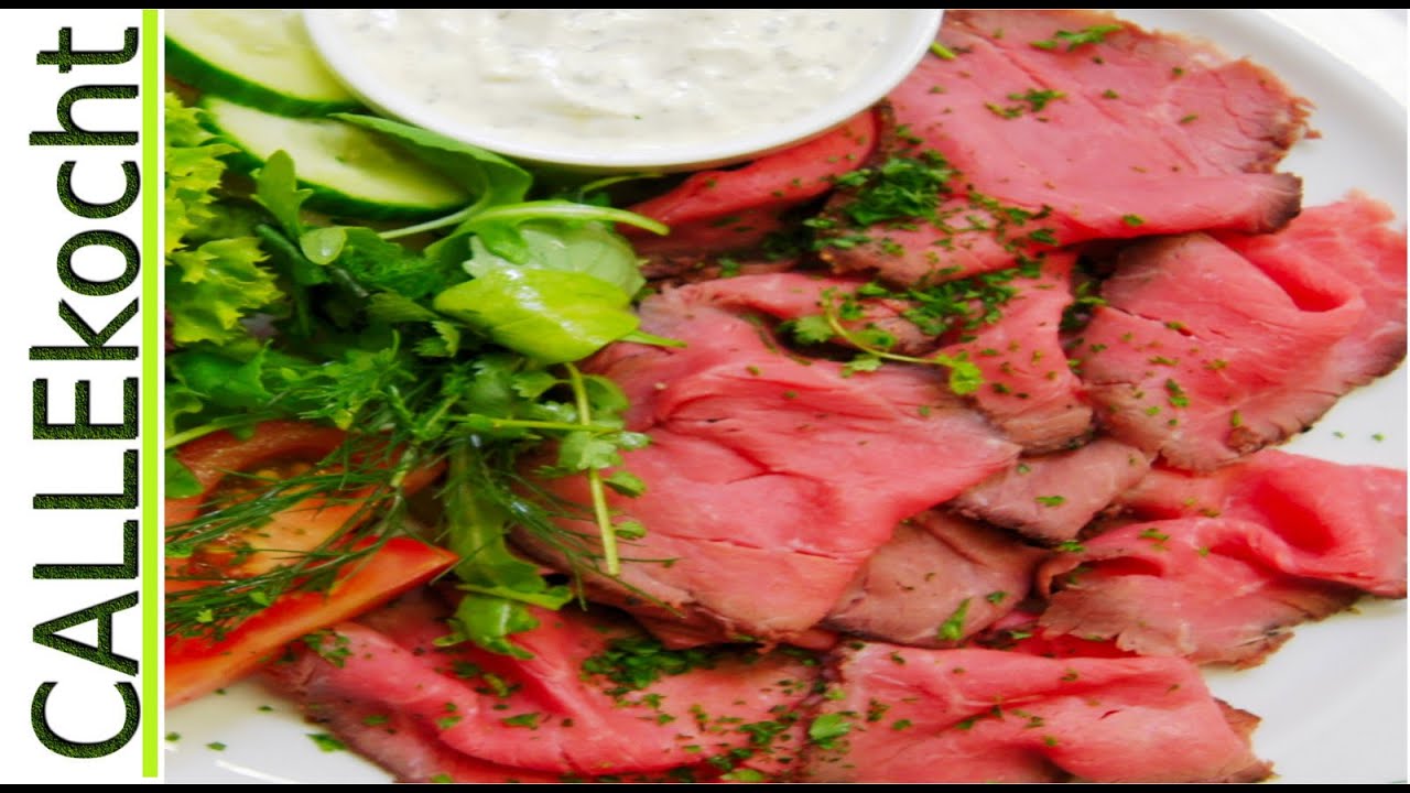 Rosa gebratenes Roastbeef im Ofen zubereiten. Rezept mit Garantie - YouTube Rosa gebratenes Roastbeef im Ofen zubereiten. Rezept mit Garantie - YouTube