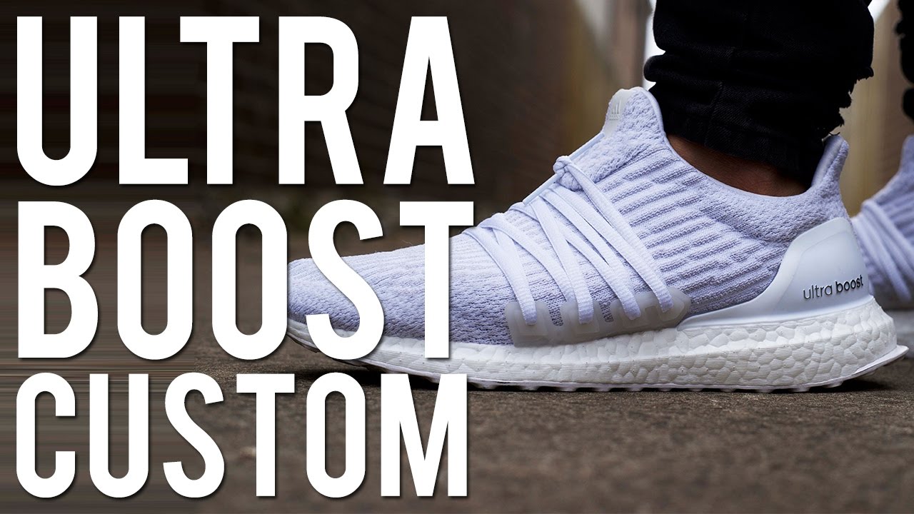 custom white ultra boost