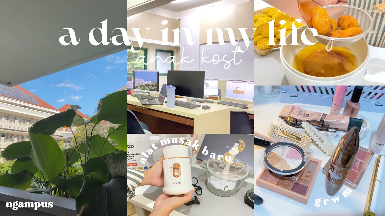 A DAY IN MY LIFE ANAK KOST : masak di kamar 🐓, ngampus, food prep