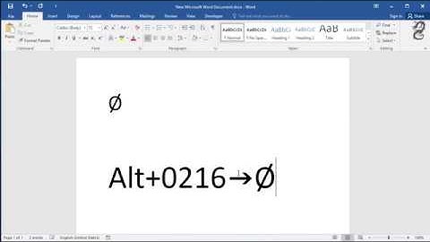 How to Type Diameter Symbol in Word