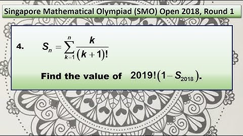 Q4 of SMO 2018 Open Round 1. (summation: answer and related questions)